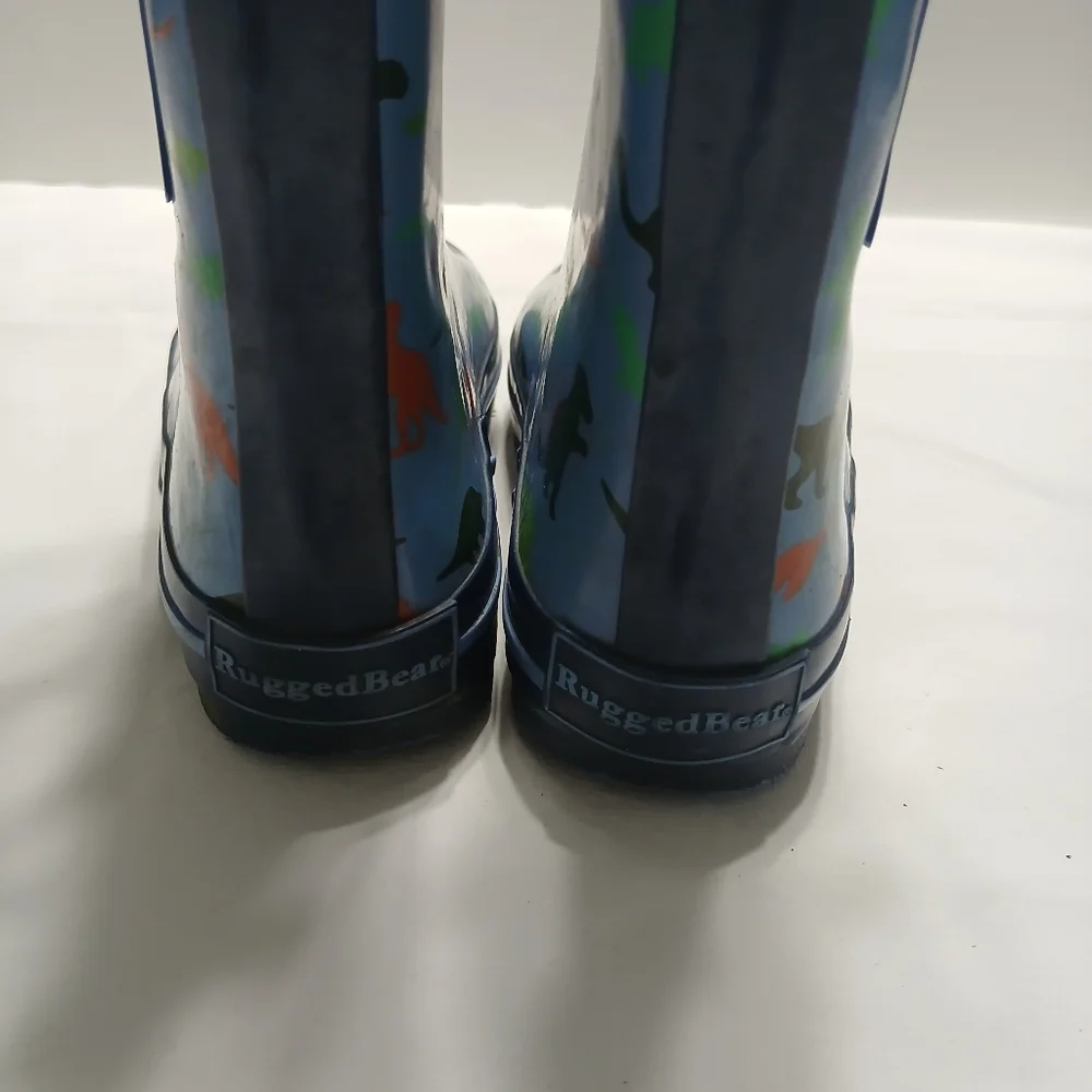 Kids Dinosaur‎ Rain Boots - Blue and Green